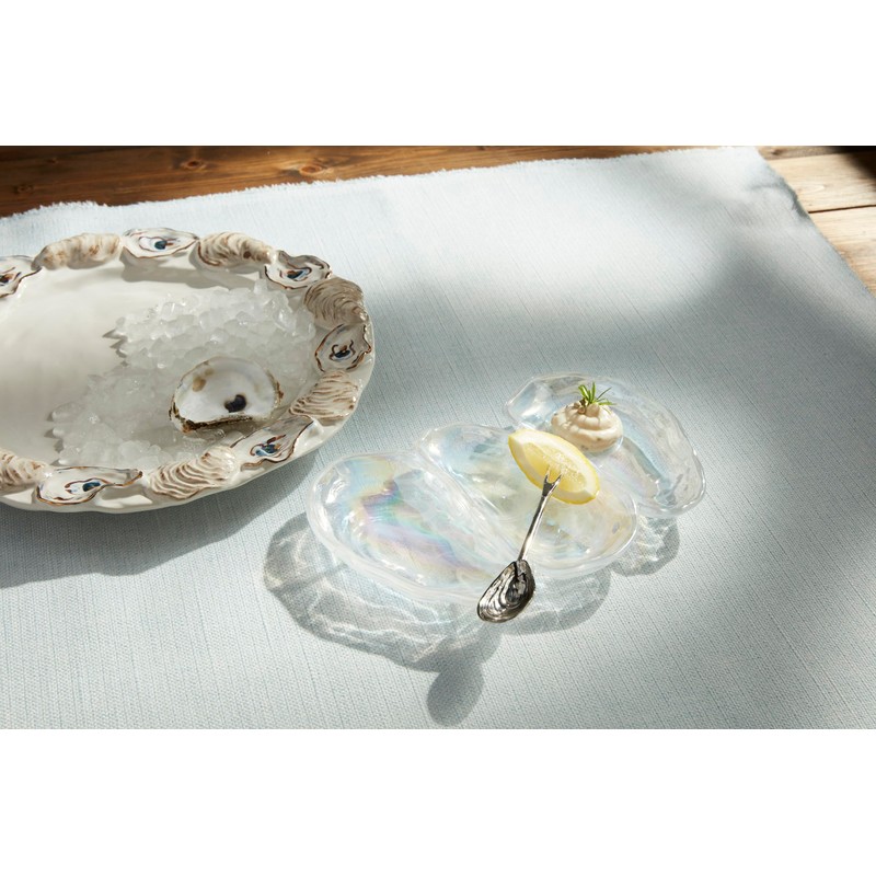 Mud Pie Oyster Triple Dip; dish 6" x 9" |