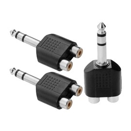 Parliky Audio Signal Converter Adapter to 1/4 Inch Speaker y Adapter Sturdy and Sturdy Audio Splitter for Devices