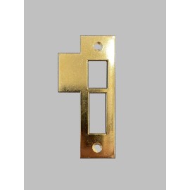 Antique/Vintage Style Door Strike Plate, Mortise, Keeper, Striker, Brass, 3-1/2”