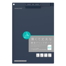 Kokuyo (コクヨ) Clipboard A4 Vertical Thin & Silent Clip Short Edge Binding Navy Yoha-US78DB
