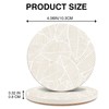 Marble Stylish Drink Coasters Set of 2 with Cork Backing,Coffee
