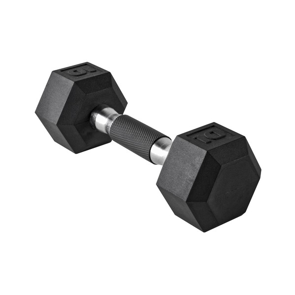 CAP Barbell Coated Dumbbell Weights with Padded Grip, Single, 10