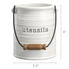 Barnyard Designs Ceramic Farmhouse Kitchen Utensil Holder for Countertop, Decorative