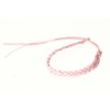 benerini Real Leather Plaited Wristband Bracelet - Light Pink