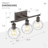 zeyu Farmhouse 3 Light Vanity Lighting, 21.4'' Bathroom Mirror Wall