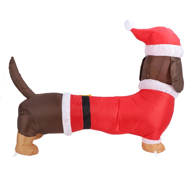 Inflatable Weiner Dog 1.5 Meters Illuminated Polyester Fiber Blow Up