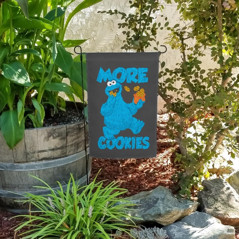 Sesame Street Cookie Monster More Cookies Garden Yard Flag