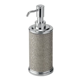 InterDesign Twillo Liquid Soap & Lotion Dispenser Pump for Kitchen or Bathroom Countertops, Metallico