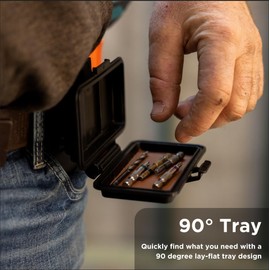 SwatClips Magnetic Drill Bit Holder – Compact & Durable Magnetic Bit Holder Box for Drills, Screwdrivers & More - Secure Tool Storage Screw Accessories Organizer