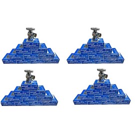40Pcs EZ-FLUID Heavy Duty Angle Stop Valve,1/4 Turn Water Shut Off Valves 1/2" Nominal (5/8" OD) Compression x 3/8"OD Outlet,Metal Handle Shut-off Valve For Water Pipes,For Sink,Toilet,Faucet Valve