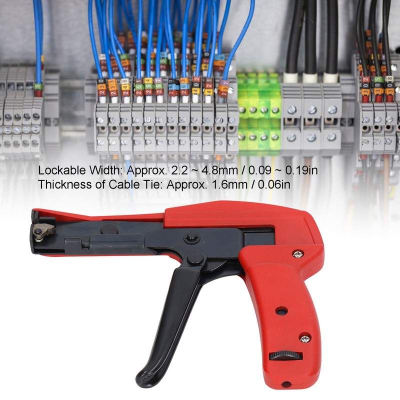 Cable Tie Gun 2.2‑4.8mm Nylon Zip Hose Ties Fastening Cutting