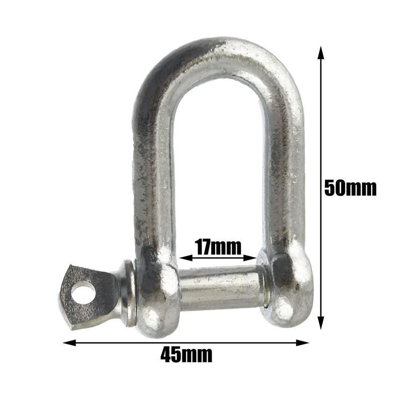 AB Tools 8mm Galvanised Dee Shackle PACK of 6 Chandlery