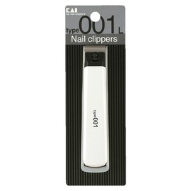 Kai Nail Clipper + Transparent Case Set L, White, 1 Set