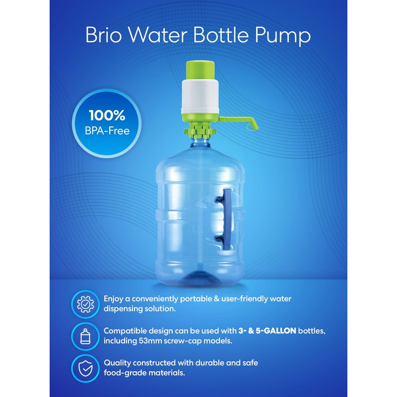 Brio Universal Manual Drinking Water Pump (Green)