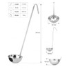 Stainless Steel Soup Ladle with Long Handle, 0.5-16 oz Capacity,