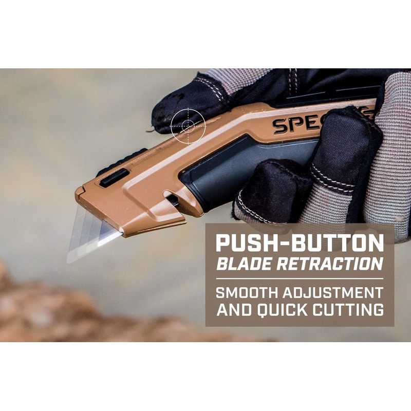 Spec Ops Tools Utility Knife with Retractable Blade, Includes 5