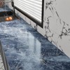 FANCYEASY 15.7"x118" Blue Marble Peel and Stick Wallpaper for Kitchen