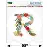 Letter R Floral Monogram Initial Automotive Car Window Locker Circle