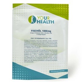 uHealth Fish Oil 1000 mg, 120 Softgel Capsules Omega 3 Fatty Acids: DHA ≥ 12%, EPA ≥ 18%