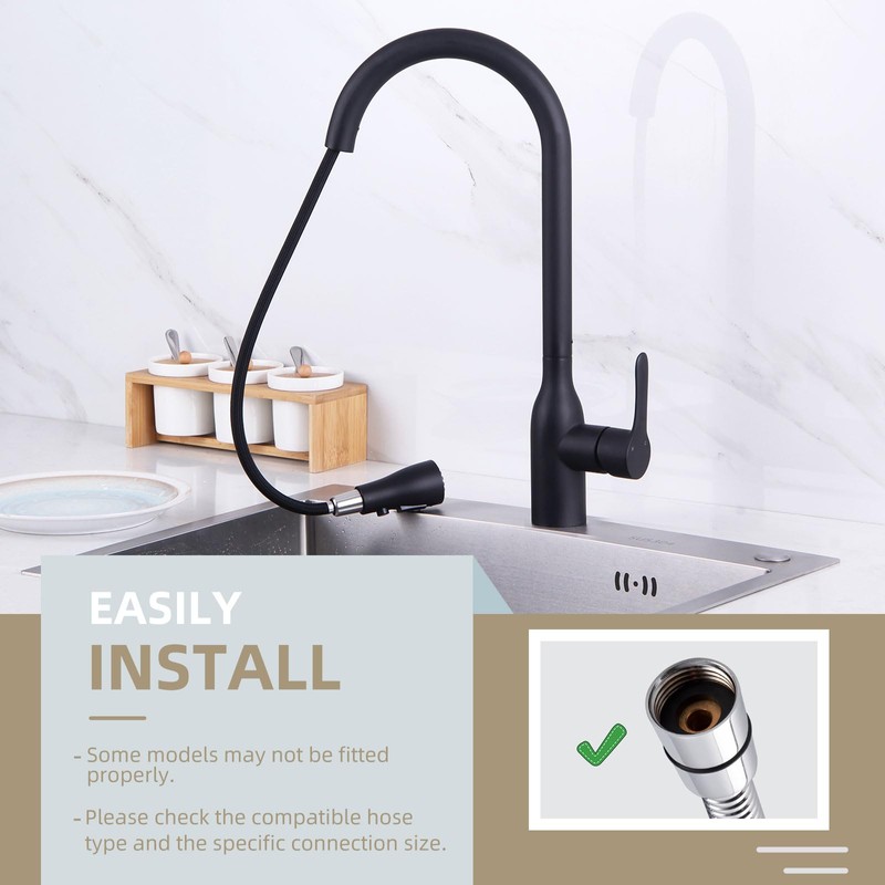 Angle Simple Kitchen Sink Sprayer, Faucet Head Replacement, Stream Spray