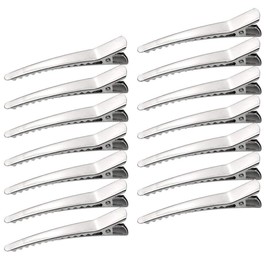 50 Pack 2.36 inches Hair Clips, Marrywindix Silver Metal Alligator Hair Pins Teeth Bows Hair Clips Hairdressing Salon Hair Grip DIY Accessories Hairpins for Women, Girls and Hairdresser Sliver