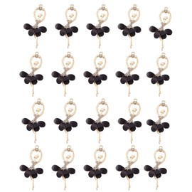 20 Pieces Crystal Ballerina Pendant Girl Pendant Alloy Ballerina Pendant Rhinestone Alloy Pendant is Suitable for Do-It-Yourself Bracelets, Necklaces, Key Chains.