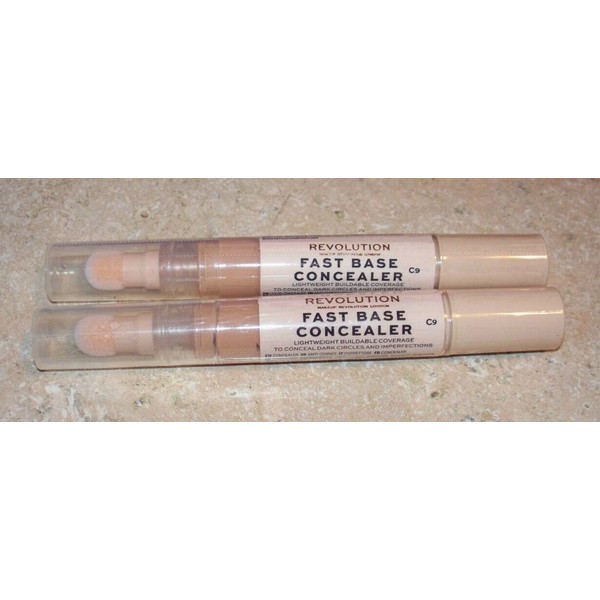 Lot of 2 Revolution Makeup FAST BASE CONCEALER ~ C9