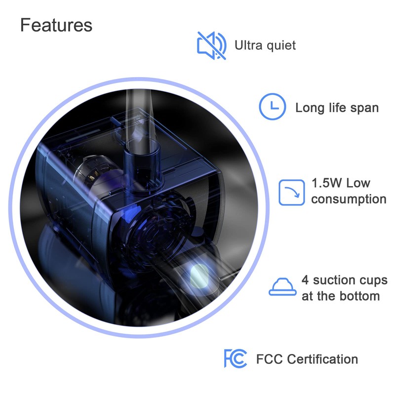 Cat Water Fountain Replacement Pump, Upgraded Cat Fountain Pump, Extremely