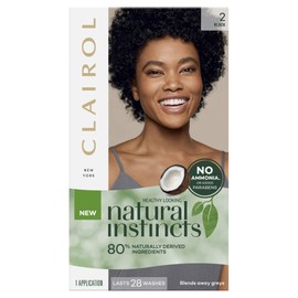 Clairol Natural Instincts Semi-Permanent Hair Color, 2 Black, Ammonia Free, Natural Hair Colour