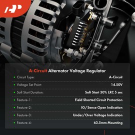 A-Premium Alternator Voltage Regulator Compatible with Toyota Tacoma 1995-1999, 4Runner 1994-1998 2000, Land Cruiser 1993-1997, Pickup 1993-1995, T100 1994-1998 & Lexus LX450 1996-1997, LX470 1998