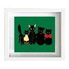 KHR001 Kurahashi Rei Art Frame Frame Miniature Cat Black Cat