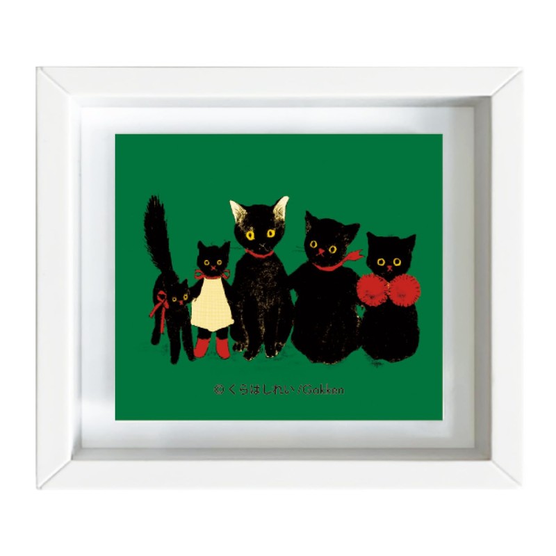 KHR001 Kurahashi Rei Art Frame Frame Miniature Cat Black Cat