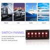 Garfour Marine Red 6 Gang Boat Switch Panel 5 Pin