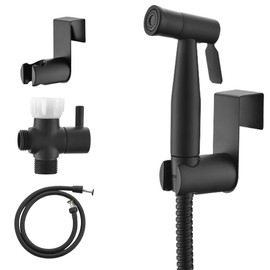Purrfectzone Black Bidet Sprayer for Toilet, Handheld Shower Kit, Easy-to-Install Toilet Handheld Set, Hand Held Stainless Steel with Adjustable Flow, Cloth Diaper Sprayer Shattaf