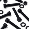 10x Black Polypropylene (PP) Hex Head Bolts M12 x 70