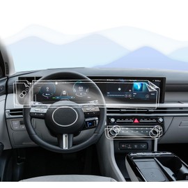 UFGDSHA 4pcs 2025 Hyundai Tucson Screen Protector for Hyundai Tucson 2025 Accessories 2025 Tucson N Line/Limited & Santa Cruz XRT/Limited Dual 12.3Inch 2024 Tucson Nano Screen Protector