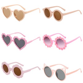 6PCS Kids Sunglasses for Girls and Boys, Childrens Sunglasses, Lightweight and Durable for Daily Use, Parties, Special Events