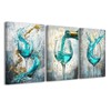 CCWACPP Teal Kitchen Pictures 3 Piece Kitchen Wall Art Wine