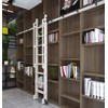 DIYHD 39-3/4" Stand Up Black Rolling Library Hardware,Telescope Sliding Top