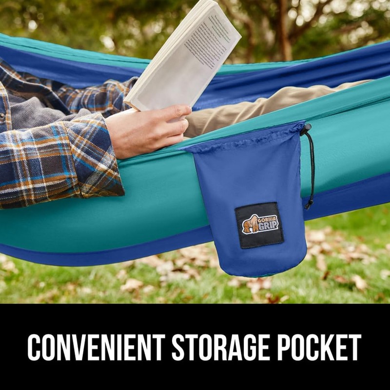 GORILLA GRIP Durable Portable Camping Hammock, Holds 500lbs with Heavy