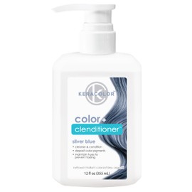 Keracolor Clenditioner SILVER BLUE Hair Dye - Semi Permanent Hair Color Depositing Conditioner, Cruelty-free, 12 Fl. Oz.