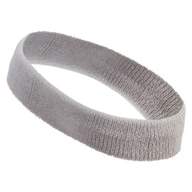 Yummy Embroidered Head Bands Terry - Lt Grey OSFM