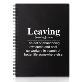 QYUVK Leaving Definition Hardcover 160 Pages Blank Spiral Notebooks, Employee Appreciation Gift, Thank You Gifts, New Job Gifts for Coworker, Farewell Going Away Gifts for Coworker Colleagues