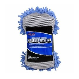 Arnold 25-333 9 X 4.5 X 2 .5 2-In-1 Bone Shape Microfiber Chenille Wash Sponge Pad. One Side Microfiber Mesh One Side Chenille. Foam Lining Elastic Cuff (Carded)