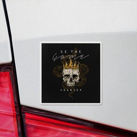 Decal Stickers of Crown Skull Premium Indoor (No Waterproof) Vinyl Decal Stickers for Laptop Phone Accessory Helmet Car Window Mug Tuber Cup Door Wall Decoration NVCVER3g26931BL