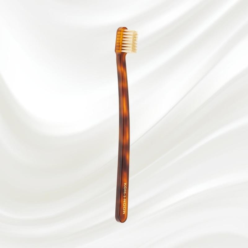 Coccola Toothbrush with Natural Bristles - Medium - Color: Classic