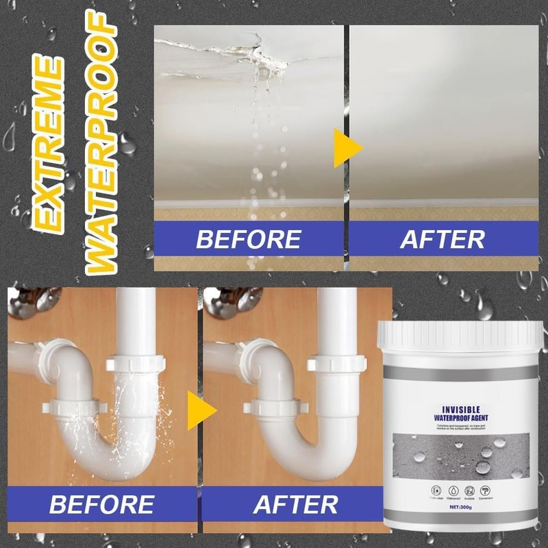 Invisible Waterproof Sealant Agent, Clear Water-Based Bonding & Insulating Coating,