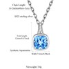 FindChic Silver Necklace for Women March Birthstone Necklace for Women