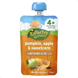Raffertys Garden 4 Months Smooth Pump Apple & Corn 120g