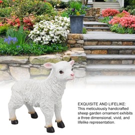 Generic Sheep Stand, Hand Made Lifelike Lamb Shape Figurine Sheep Figurines Garden Decor Garden Sculpture Sheep Statue for Indoor DIY Outdoor Decorations Moss Micro Landscaping Decor, Standing